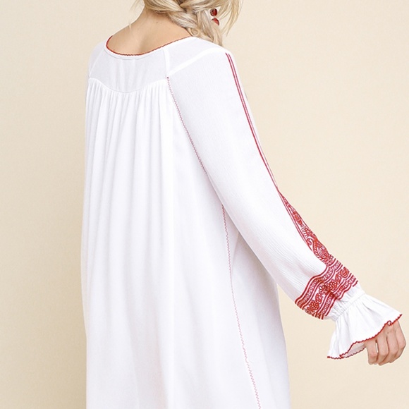 Umgee Embroidered Keyhole Dress - Picture 2 of 3